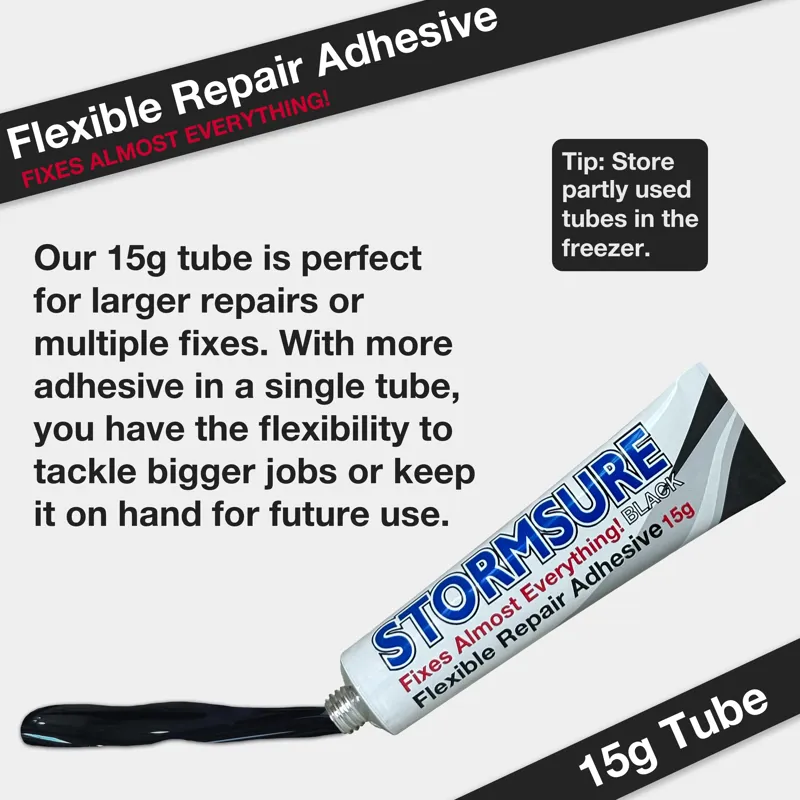 Stormsure Flexible Repair Adhesive - Black 15g-2