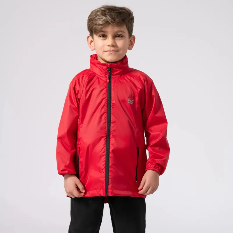 Mac in a Sac Kids Waterproof Jacket- Red  -2