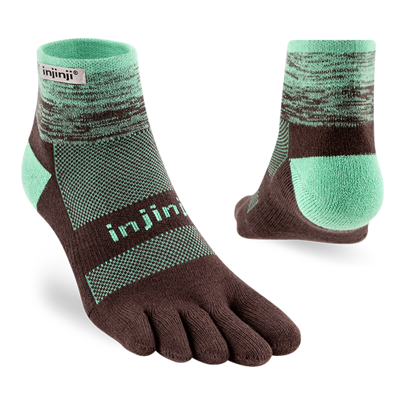 Injinji Performance Trail Midweight Mini-Crew Toe Socks - Mint
