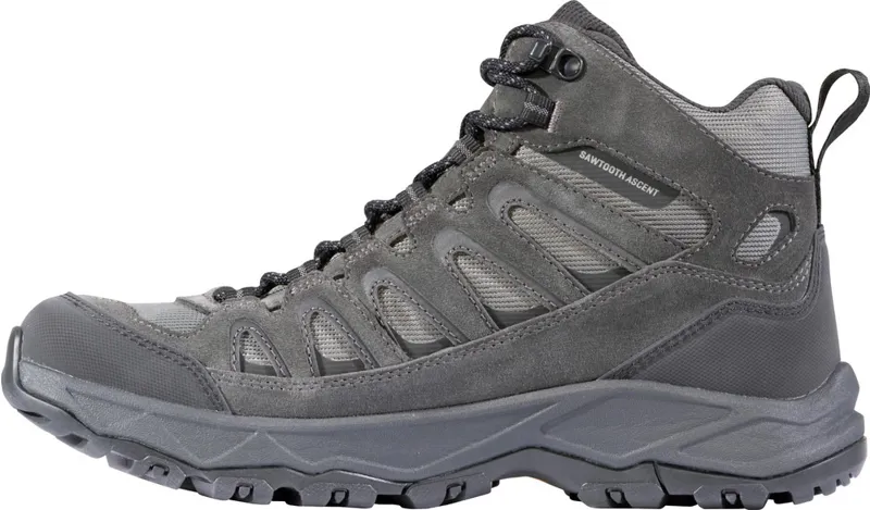 Oboz Mens Sawtooth Ascent Waterproof Mid Walking Boots - Charcoal-1