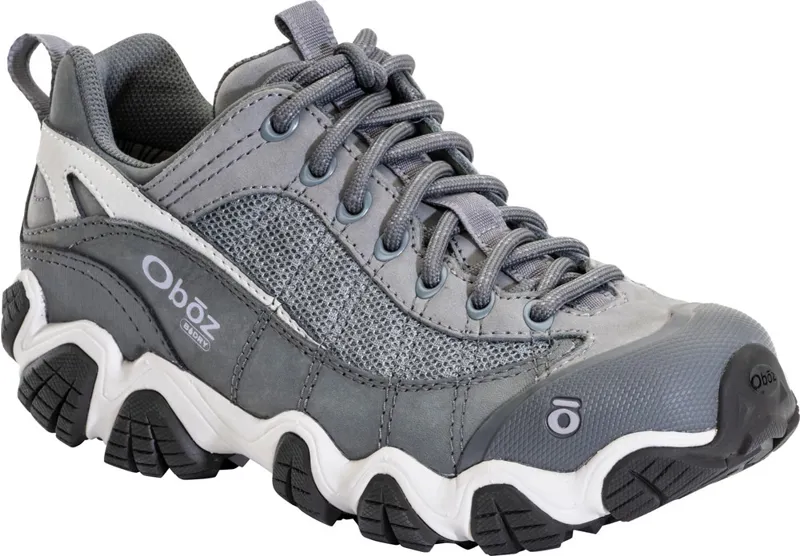 Oboz Womens Firebrand II Low BDRY Waterproof Walking Shoe - Dapple Grey