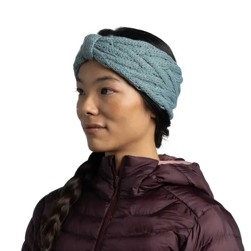 Buff Knitted Headband Caryn Blue Glass-2