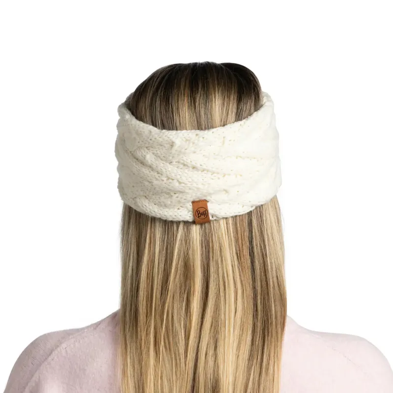 Buff Knitted Headband Caryn White-4