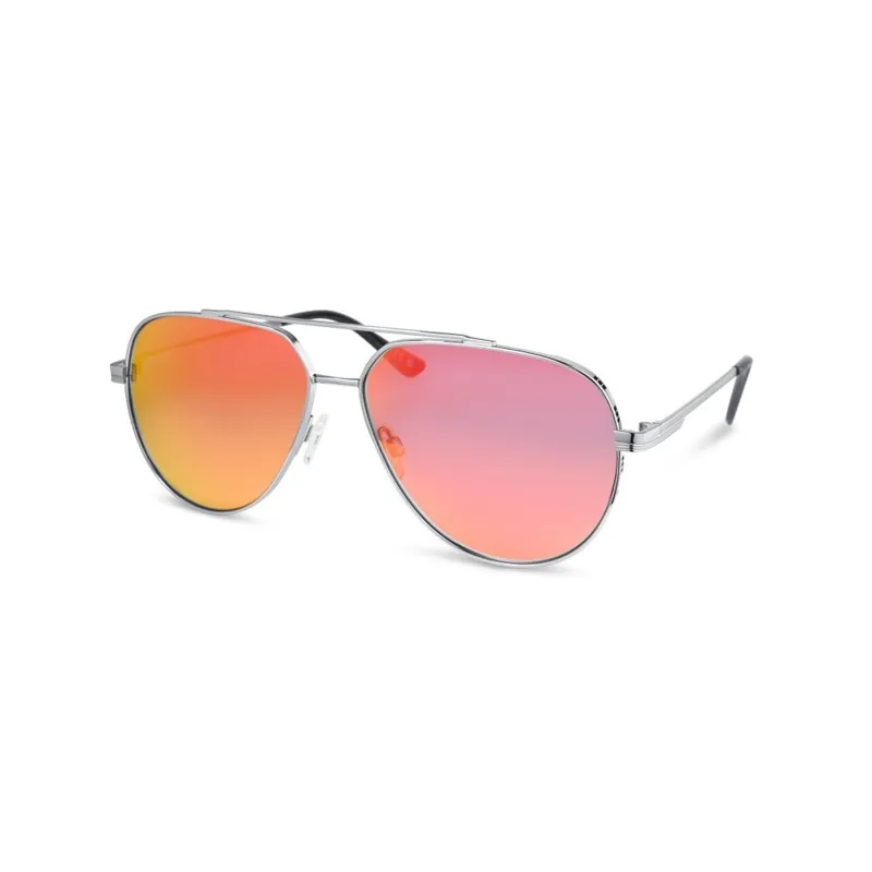 Bloc Jersey FJ2 Sunglasses - Silver / Red Mirror