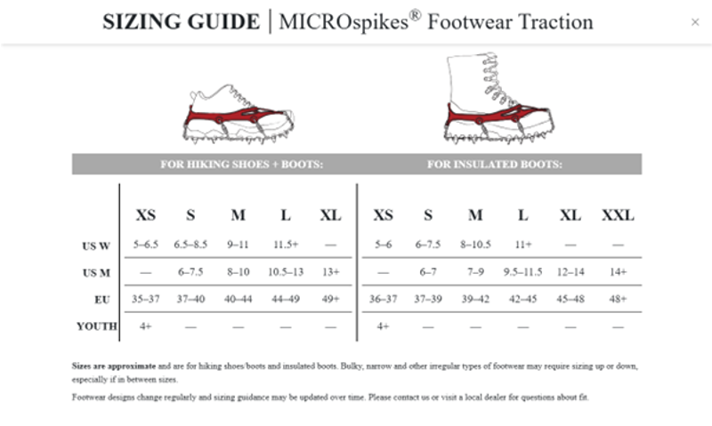 Kahtoola MICROspikes Traction Footwear for Ice Snow - Unisex Adult Black S-XL - Steel Spikes - All-Season Grip-3