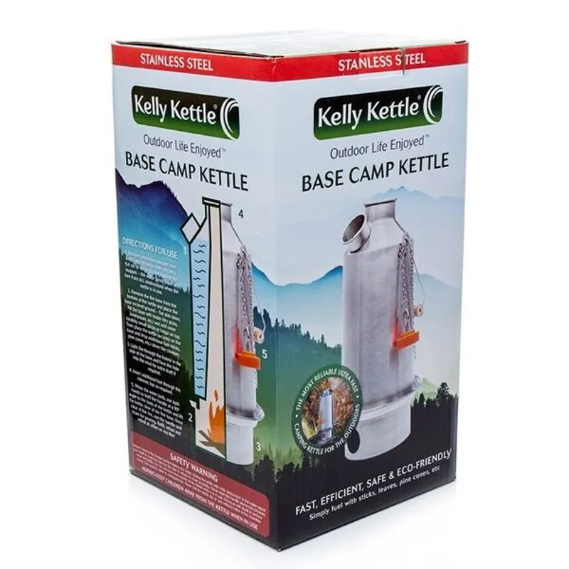Kelly Kettle Base Camp 1.6L Stainless Steel Storm Kettle with Whistle-5