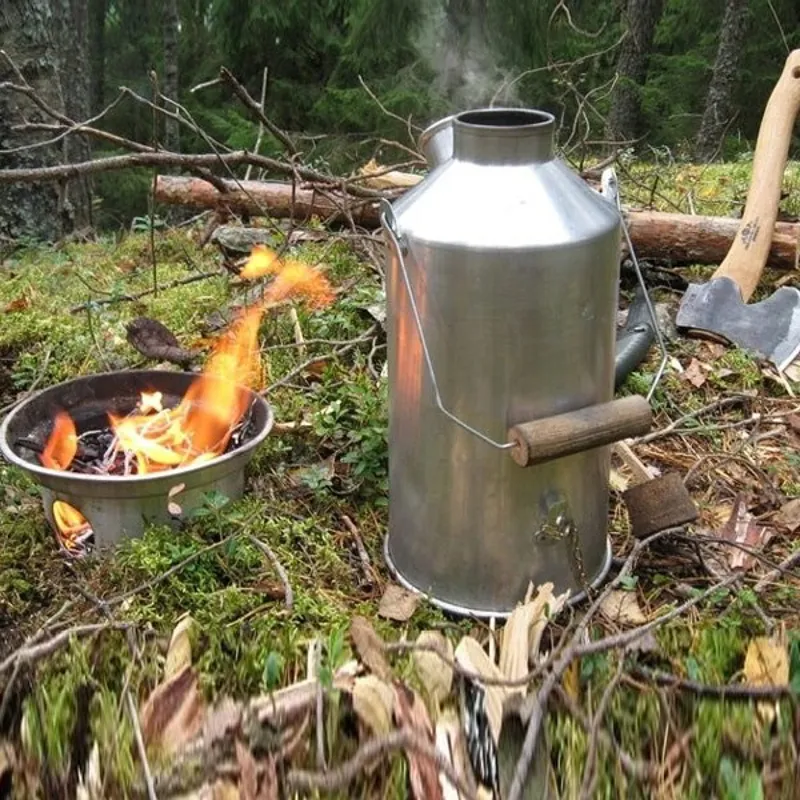Kelly Kettle Base Camp Kettle1.5 L 未使用 Stainless Steel Base Camp Kelly Kettle Complete Kit