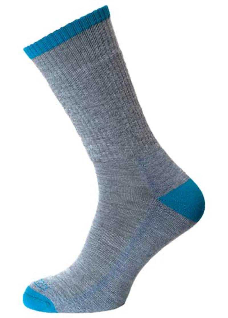 Horizon Premium Merino Hike Womens Walking Socks Grey Marl Teal 