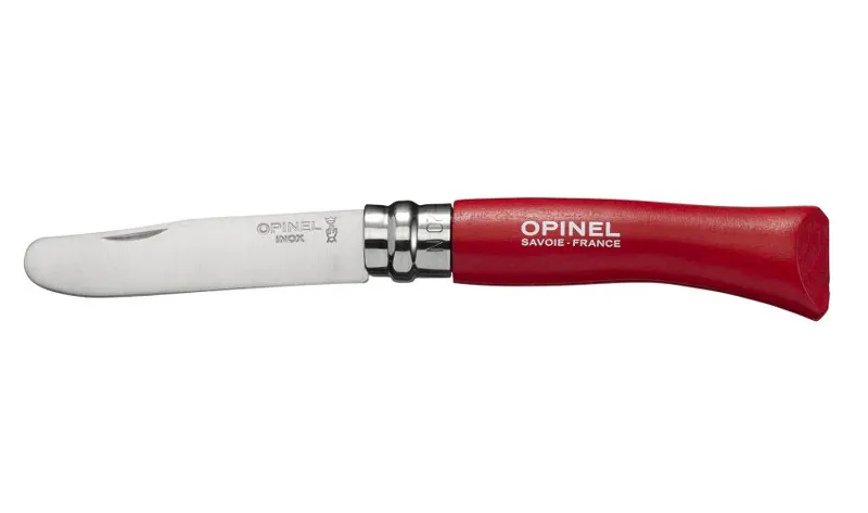 My First Opinel No.7 Folding and Locking Round-Ended Knife - Red-2