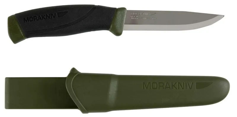 Mora Companion 860 Stainless Steel - Black and Military Green 