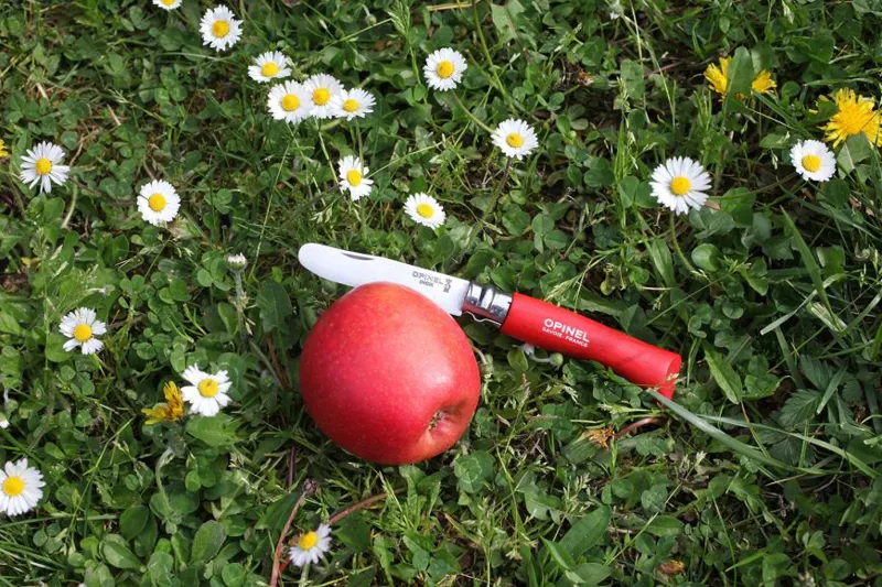 My First Opinel No.7 Folding and Locking Round-Ended Knife - Red-1
