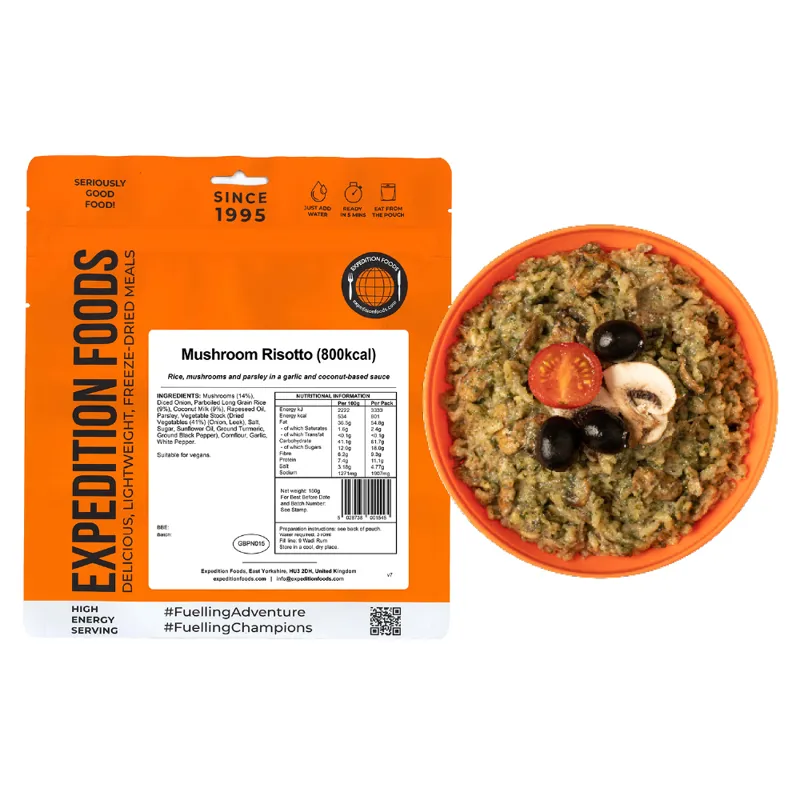 Expedition Foods Freeze Dried Vegan Mushroom Risotto GF 800Kcal-4
