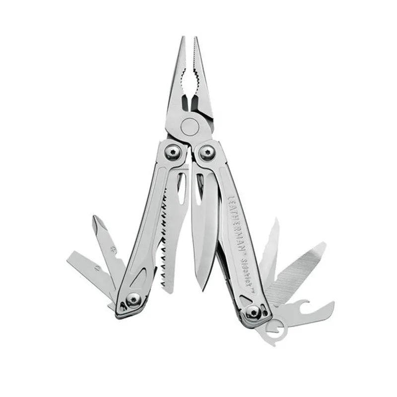 Leatherman Sidekick Multitool - Stainless Steel - One handed opening 25 year warranty14 tools Primary Blade Length 6.6 cm 198.4 g