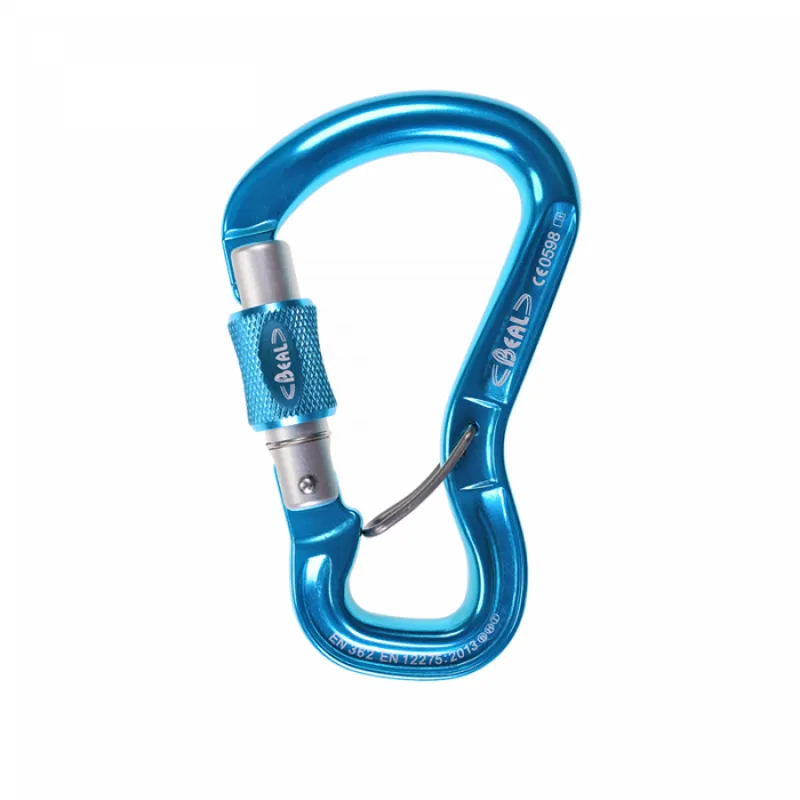 Beal Orient Express Screwgate Belay Karabiner Blue