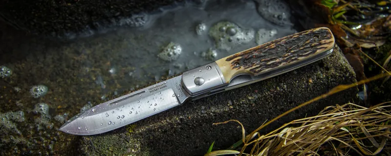 Fallkniven GPbm Gentlemans Pocket Knife Stag Handle-6