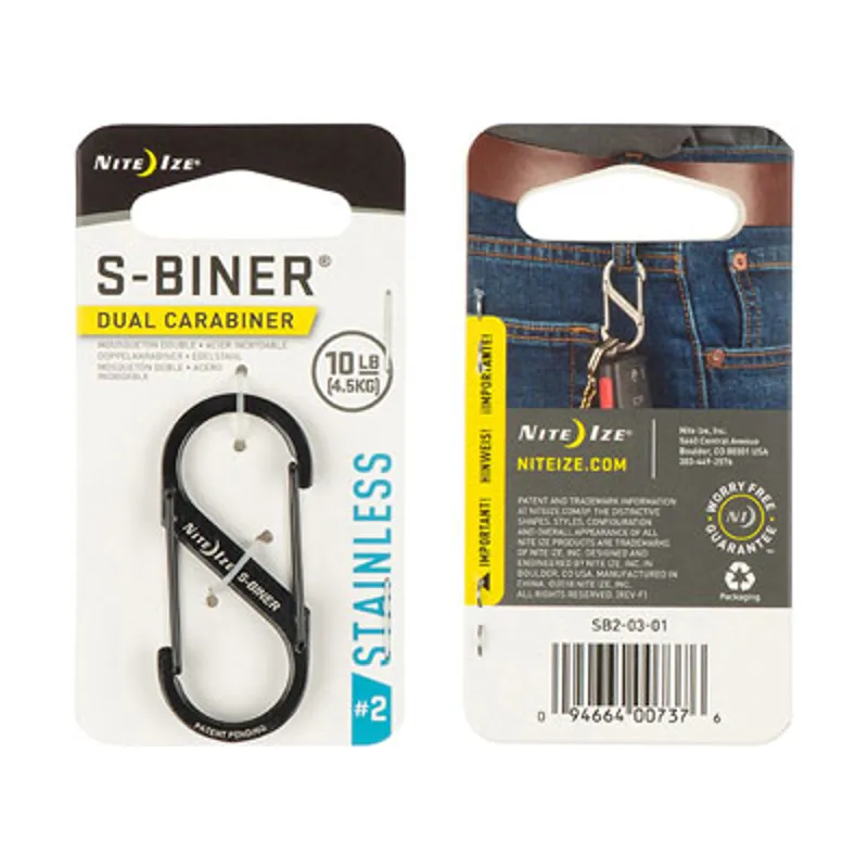 Nite Ize S-Biner no.2 - Stainless Steel Black