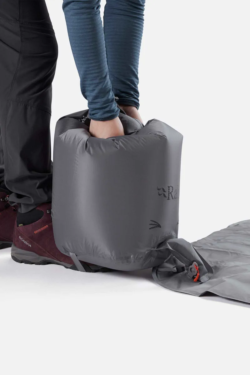 Rab Stratosphere 4 Inflatable Camping Sleeping Mat - Long and Wide - Graphene Grey 0.950Kg R-Value 3.8-4