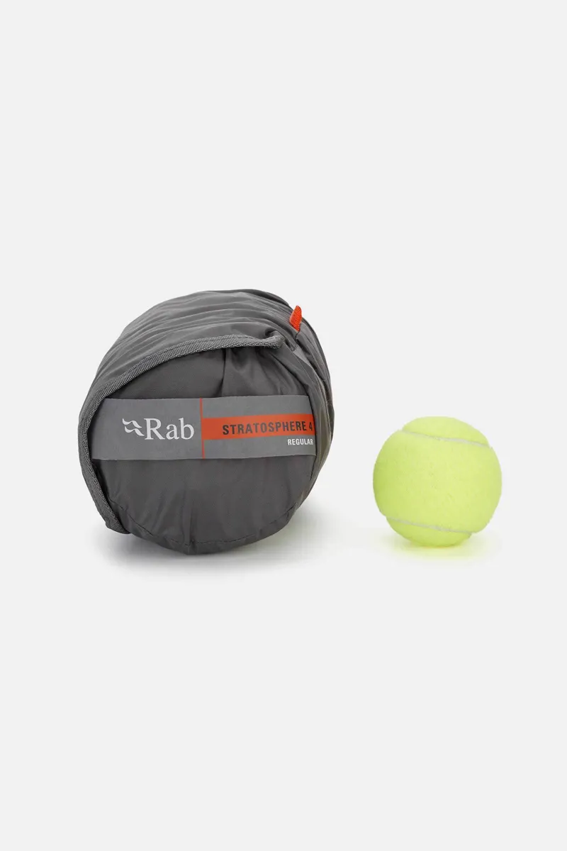 Rab Stratosphere 4 Inflatable Camping Sleeping Mat - Long and Wide - Graphene Grey 0.950Kg R-Value 3.8-3