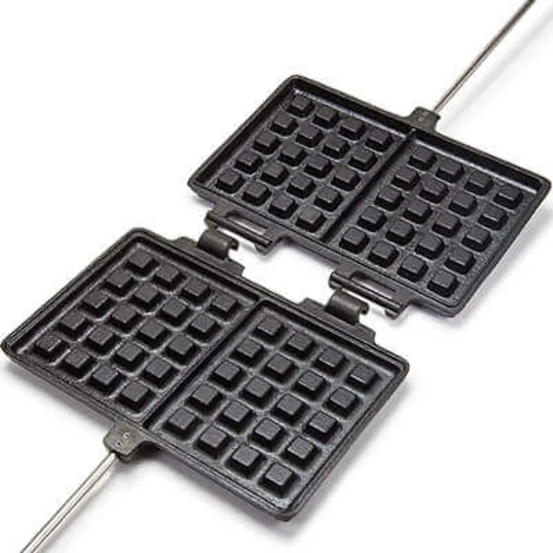 Petromax Campfire/Barbecue Cast Iron Double Waffle Iron -2