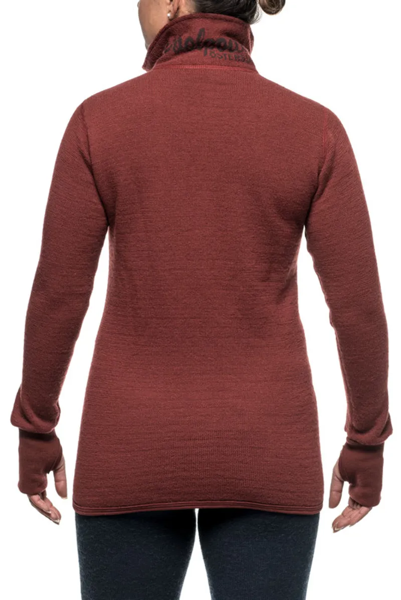 Woolpower 400 Unisex Merino Full Zip Midlayer Jacket - Rust Red-3
