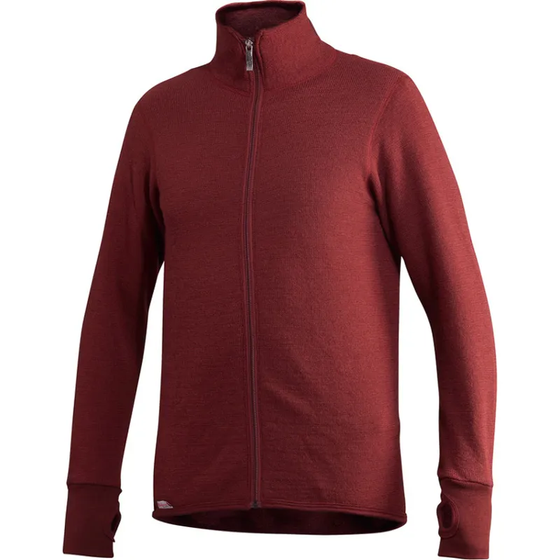 Woolpower 400 Unisex Merino Full Zip Midlayer Jacket - Rust Red
