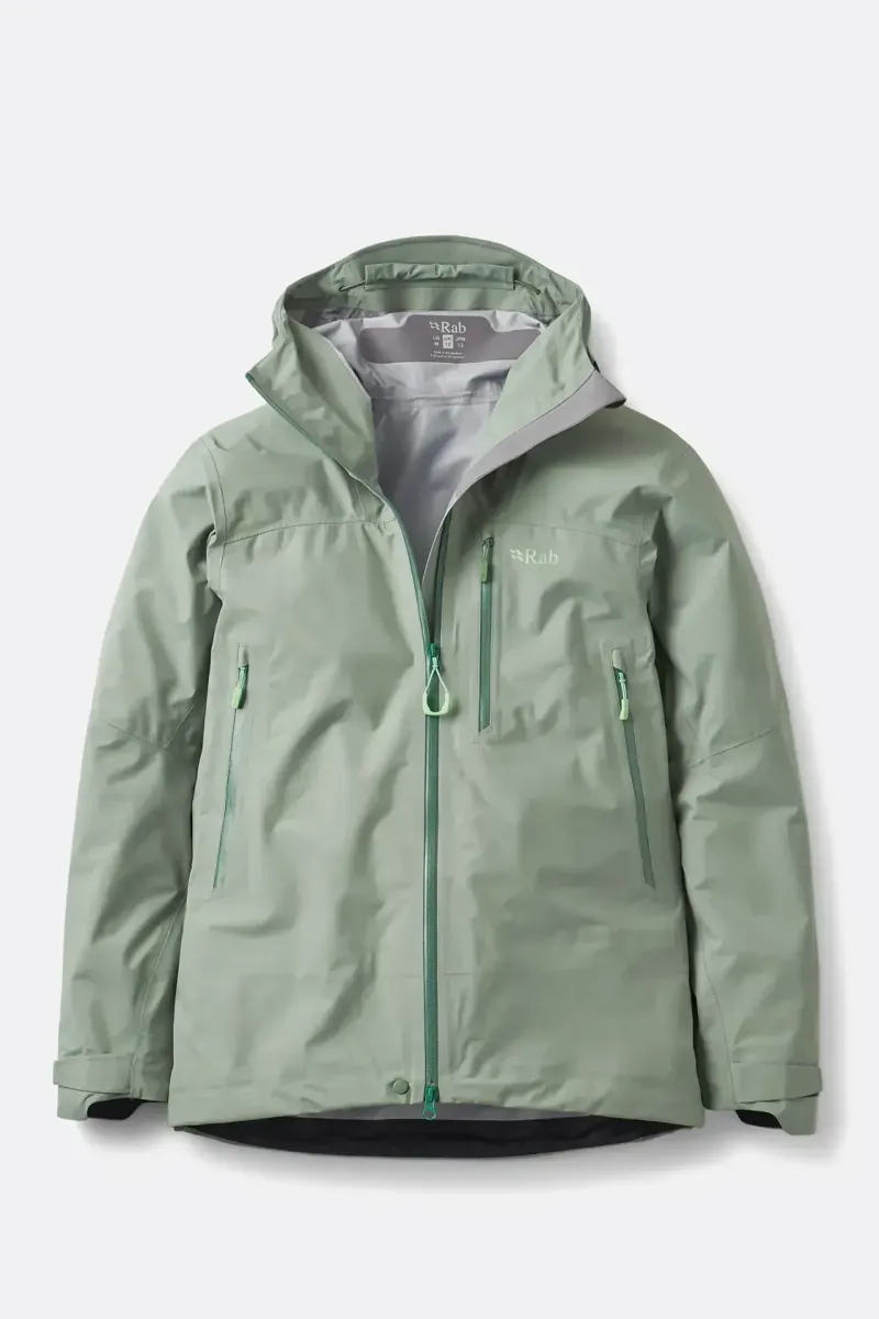 Rab Women's Firewall Mountain Waterproof Jacket in Dark Fig Green