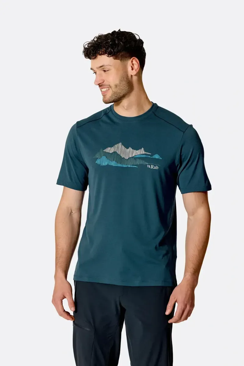Rab Force Aspect T-Shirt in Tempest Blue-3