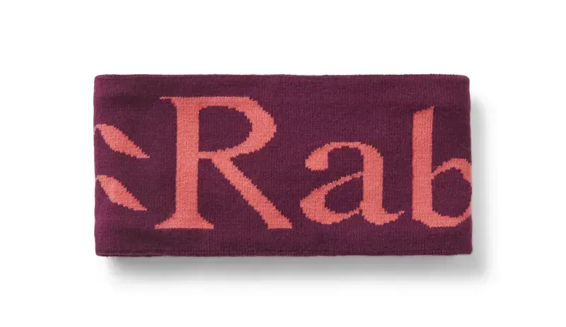 Rab Knitted Logo Headband in Mulberry/Hibiscus