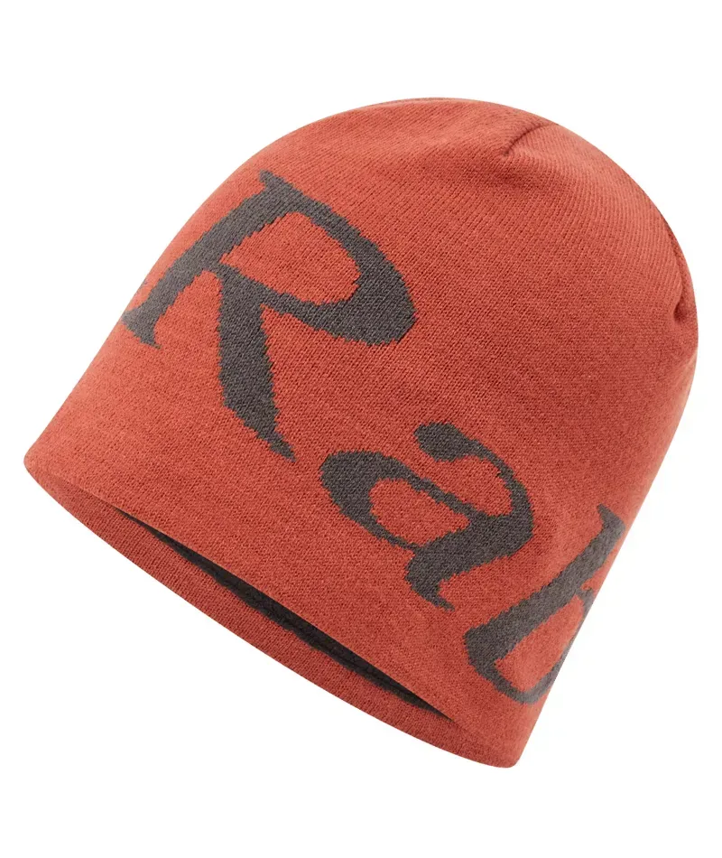 Rab Logo Beanie in Tuscan Red/Graphene