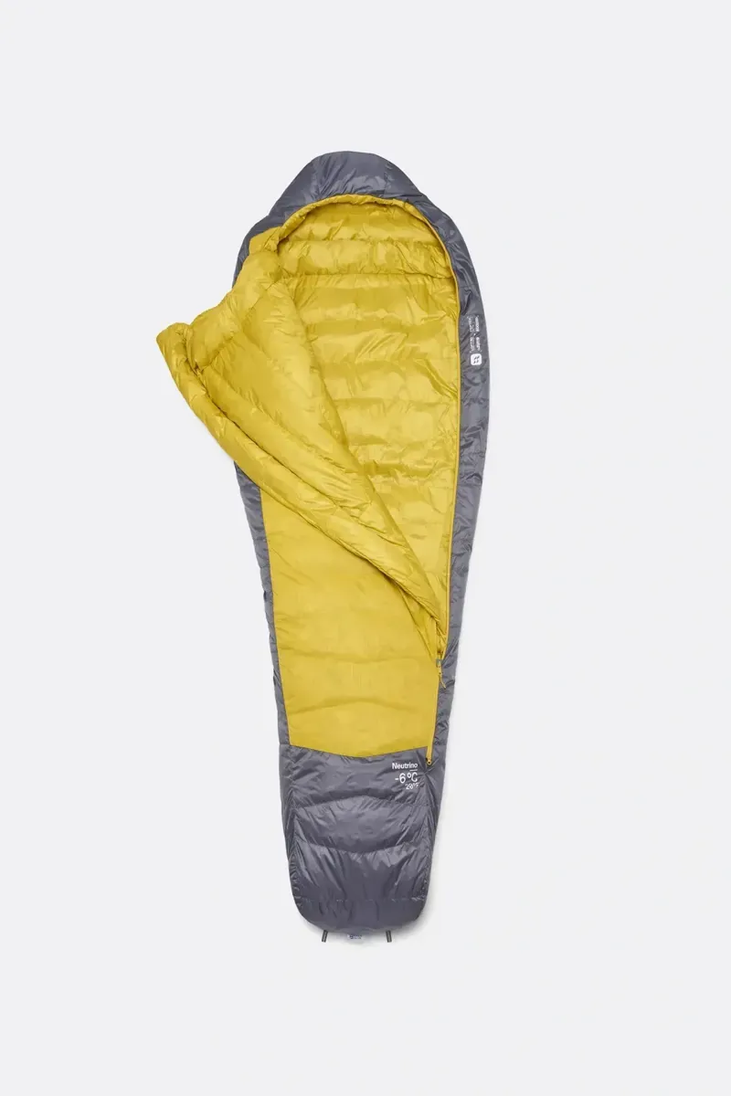 Rab Neutrino -6C  Down Sleeping Bag - Graphene/Dark Pollen Regular LZ 870g-1
