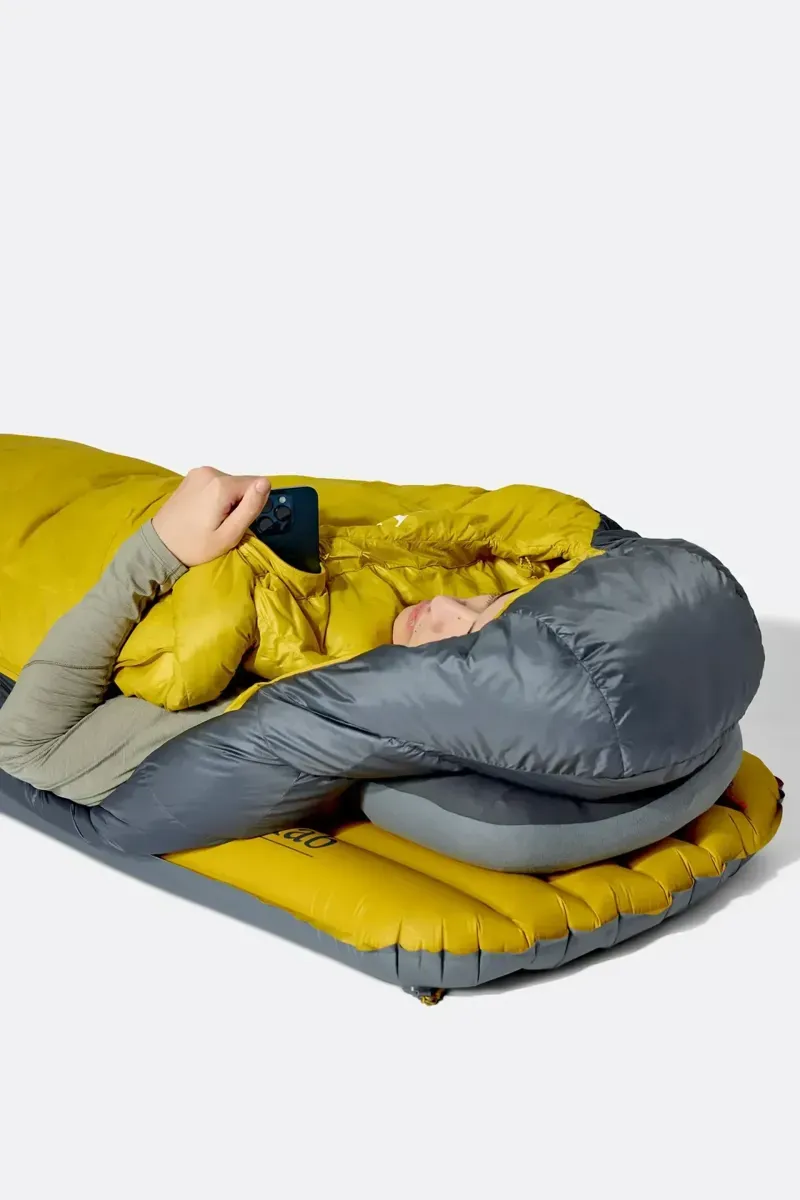 Rab Neutrino -6C  Down Sleeping Bag - Graphene/Dark Pollen Regular LZ 870g-10
