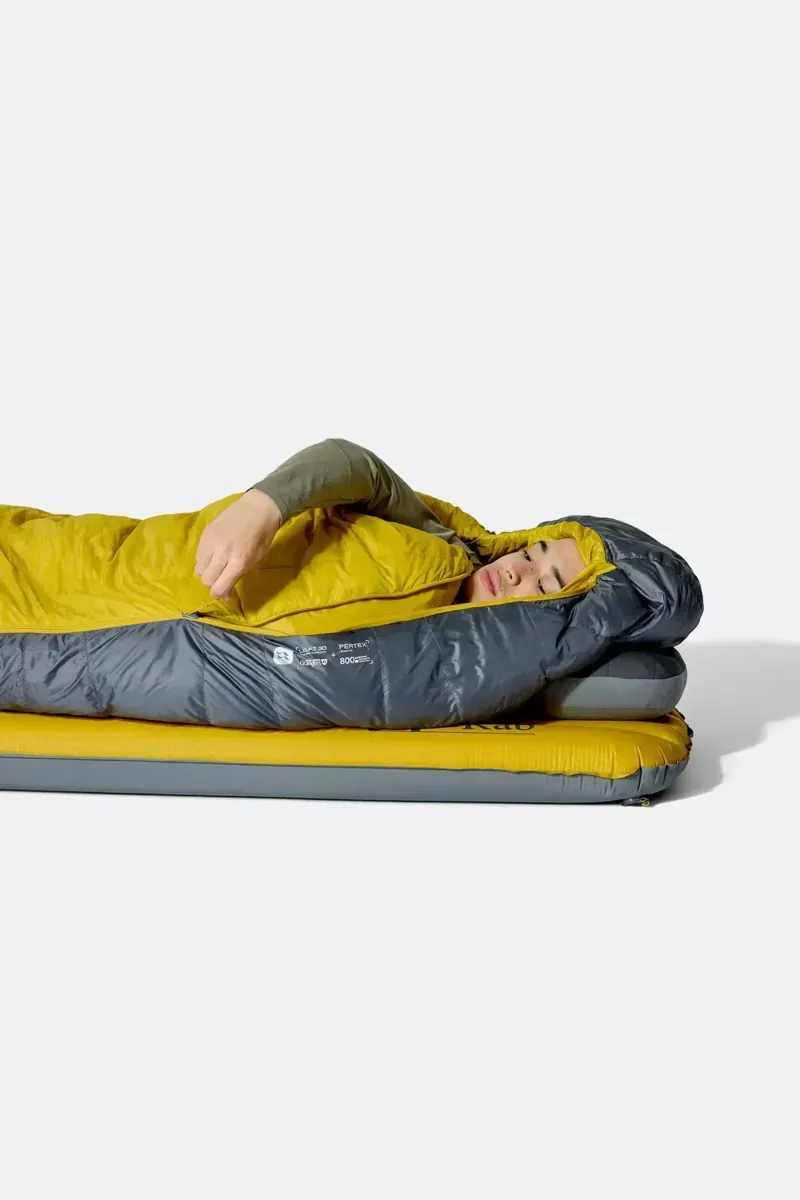 Rab Neutrino -6C  Down Sleeping Bag - Graphene/Dark Pollen Regular LZ 870g-8
