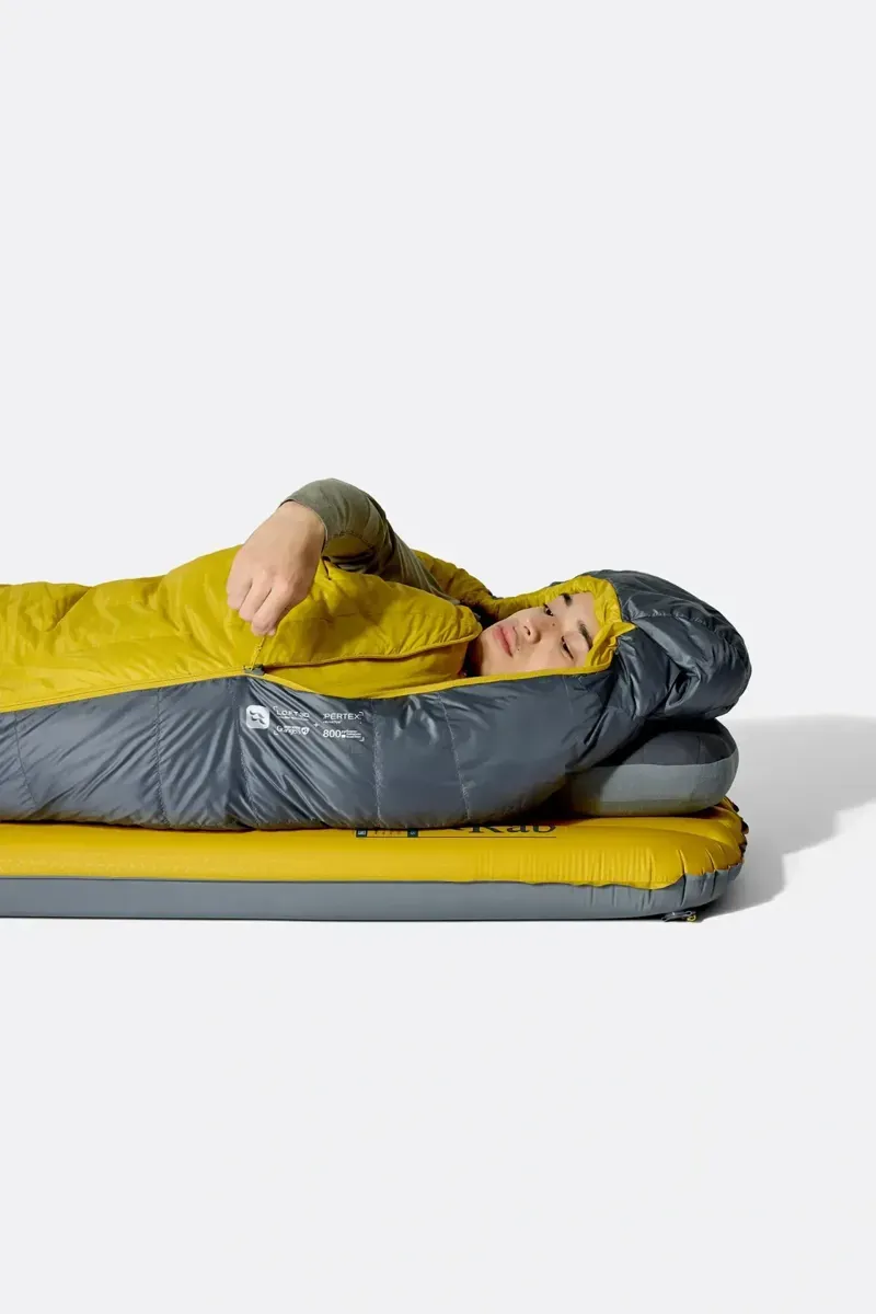 Rab Neutrino -6C  Down Sleeping Bag - Graphene/Dark Pollen Regular LZ 870g-9