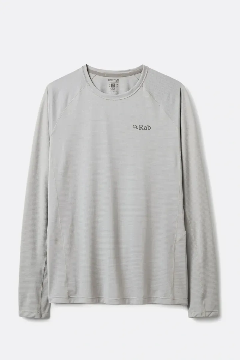 Rab Sonic Long Sleeve T-Shirt in Light Zinc