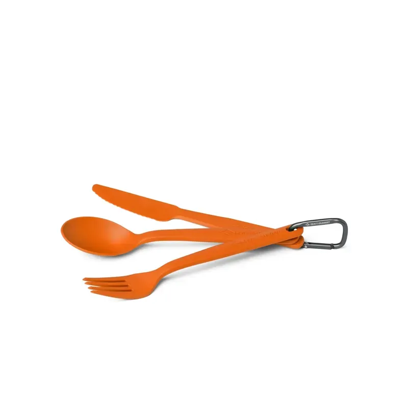 Sea To Summit Camp 3 Piece Cutlery Set in Burnt Orange