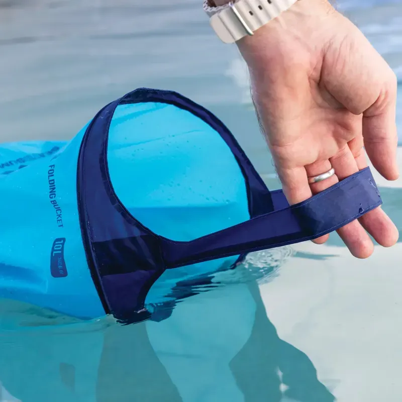Sea To Summit Ultra-Sil 10L Folding Bucket in Blue Atoll-2