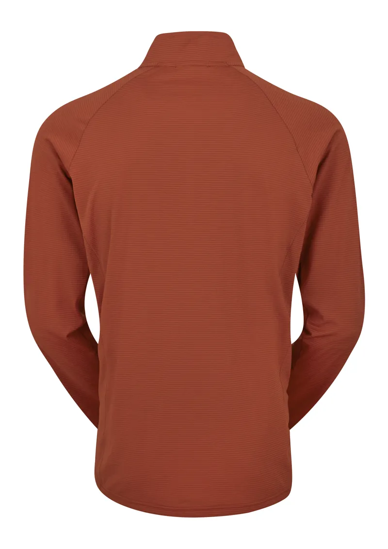 Rab Sonic Mens Long Sleeve Zip Baselayer in Red Clay-1