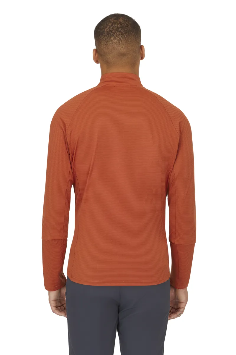 Rab Sonic Mens Long Sleeve Zip Baselayer in Red Clay-3