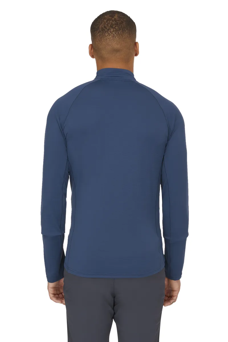 Rab Sonic Mens Long Sleeve Zip Baselayer in Tempest Blue-3