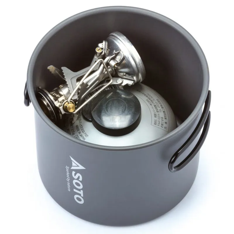 SOTO Amicus Gas Canister Stove and New River Pot Combo-1