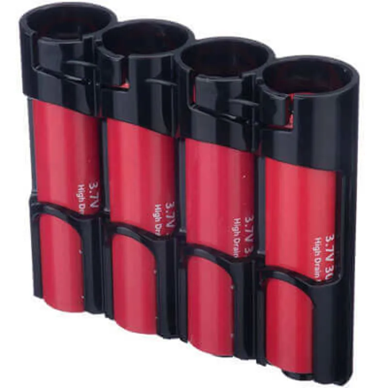 Storacell 4 18650 Battery Black Caddy/ Case in Black by Powerpax