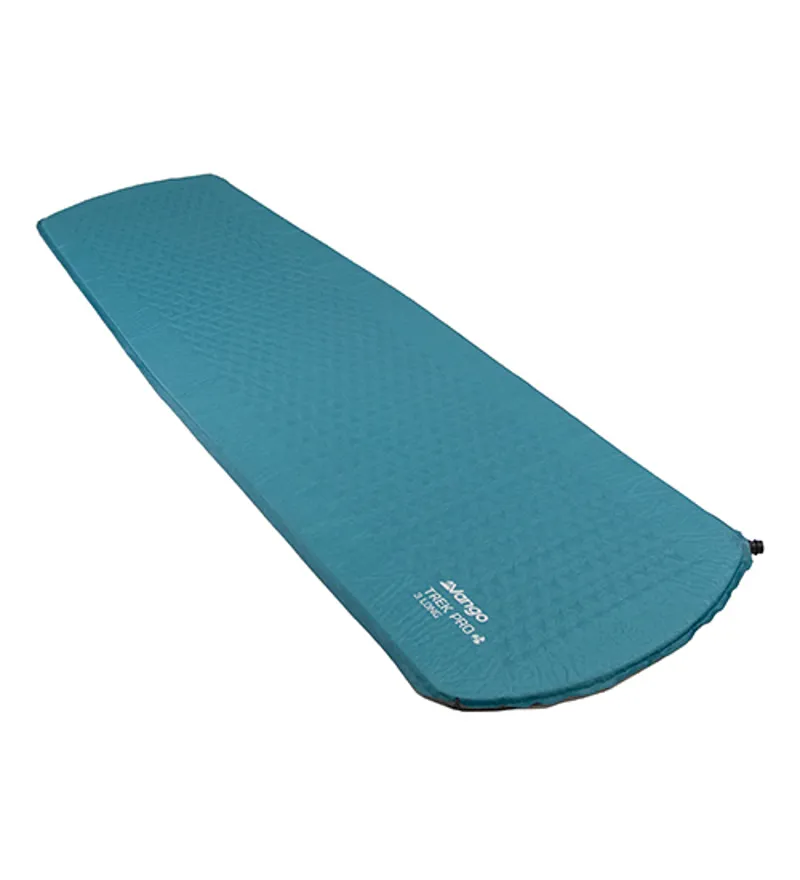 Vango TREK PRO 3 LONG Self Inflating Camping Sleeping Mat - Atom Blue - 1.1Kg R-value 4