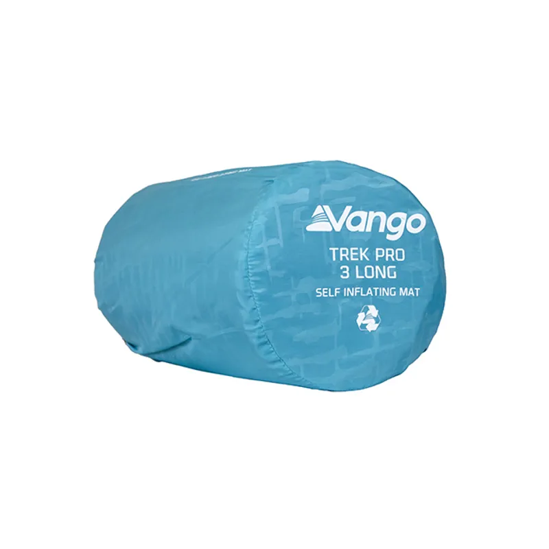 Vango TREK PRO 3 LONG Self Inflating Camping Sleeping Mat - Atom Blue - 1.1Kg R-value 4-2