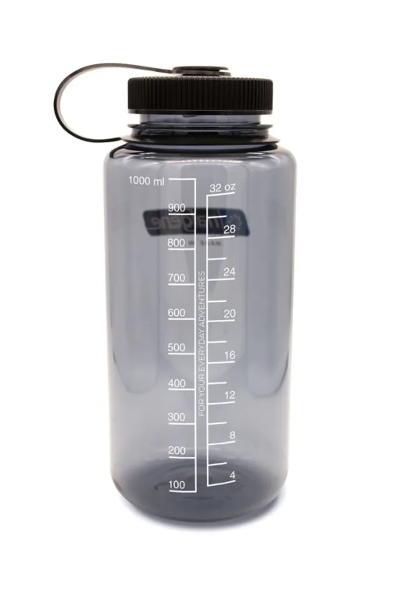 Nalgene Tritan Sustain 1 litre Wide Mouth - Grey with Black Cap-1