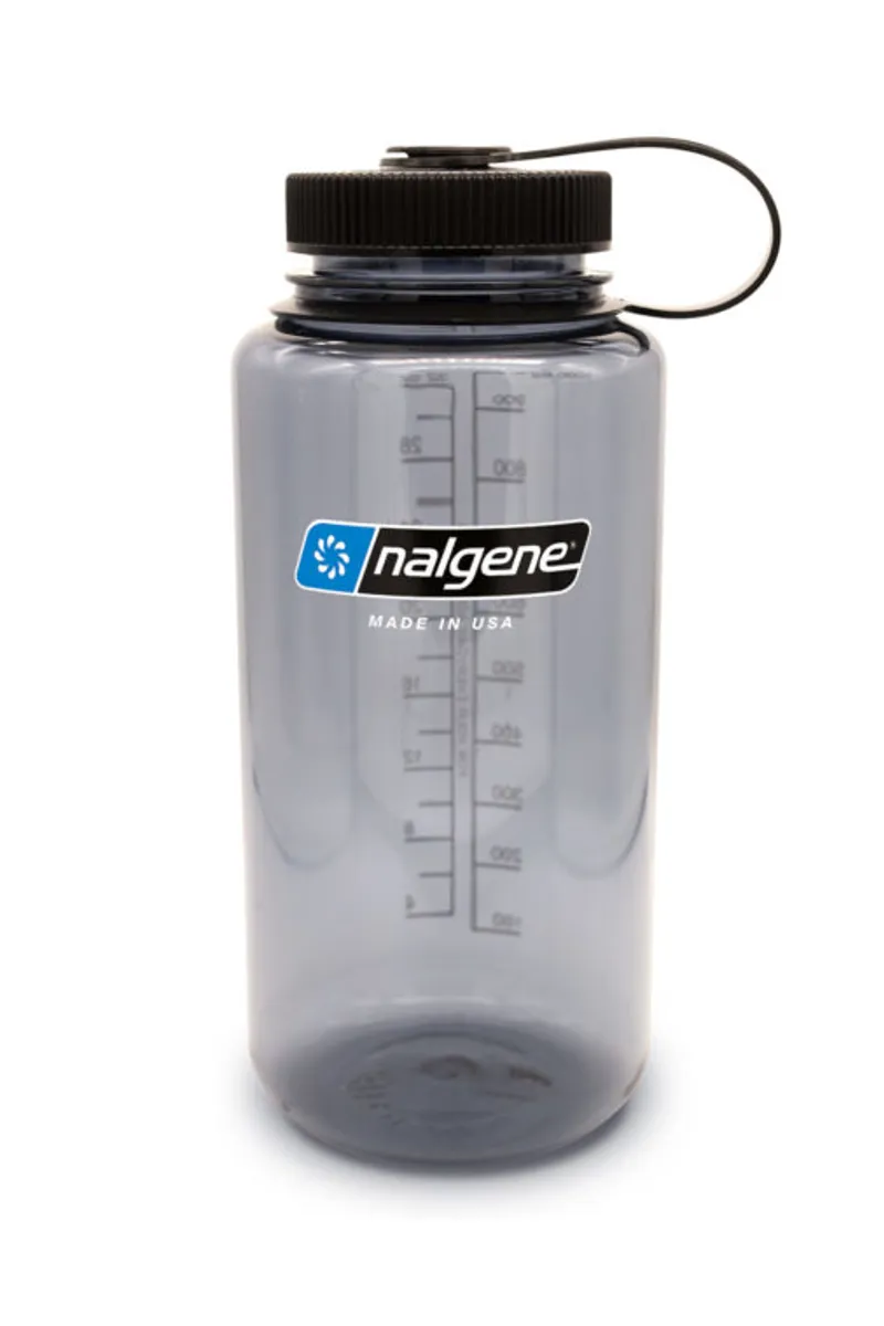 Nalgene Tritan Sustain 1 litre Wide Mouth - Grey with Black Cap