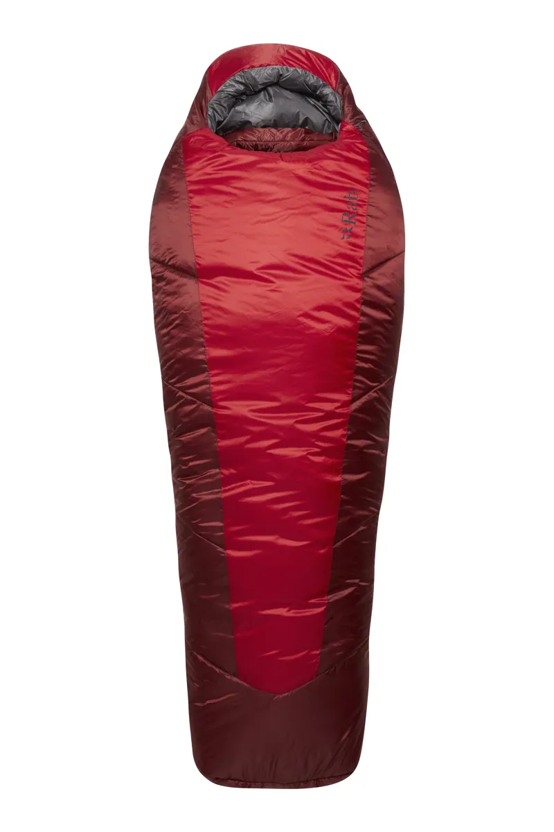 Rab Solar Eco 3 Women's Left Zip Sleeping Bag in Ascent Red Limit -6C  1145g